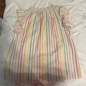 Striped high neck tank